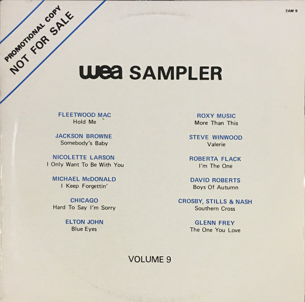 Various : WEA Sampler Volume 9 (LP, Comp, Promo, Smplr)