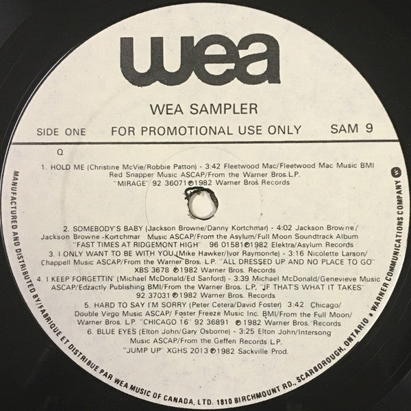 Various : WEA Sampler Volume 9 (LP, Comp, Promo, Smplr)