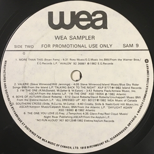 Various : WEA Sampler Volume 9 (LP, Comp, Promo, Smplr)