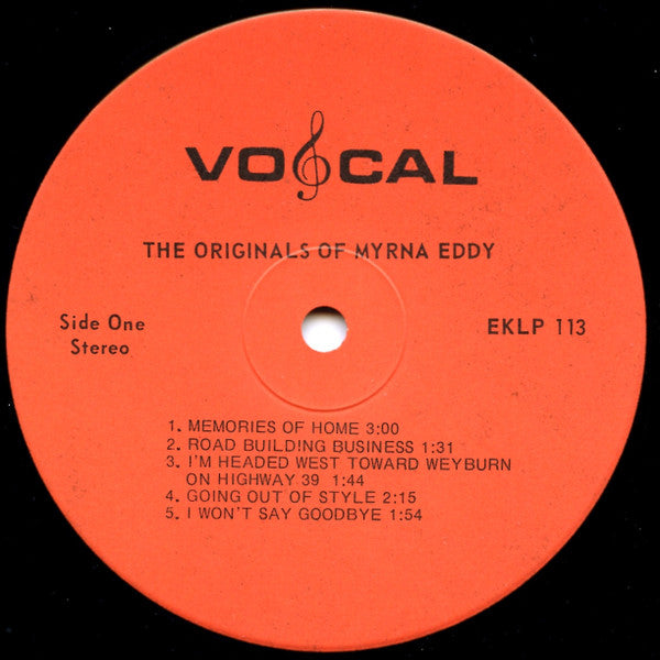 Myrna Eddy : The Originals Of Myrna Eddy (LP, Album)