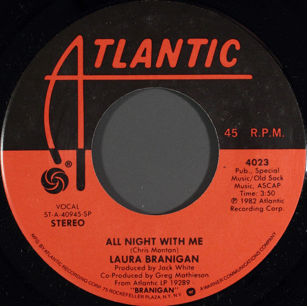 Laura Branigan : All Night With Me (7", Single)