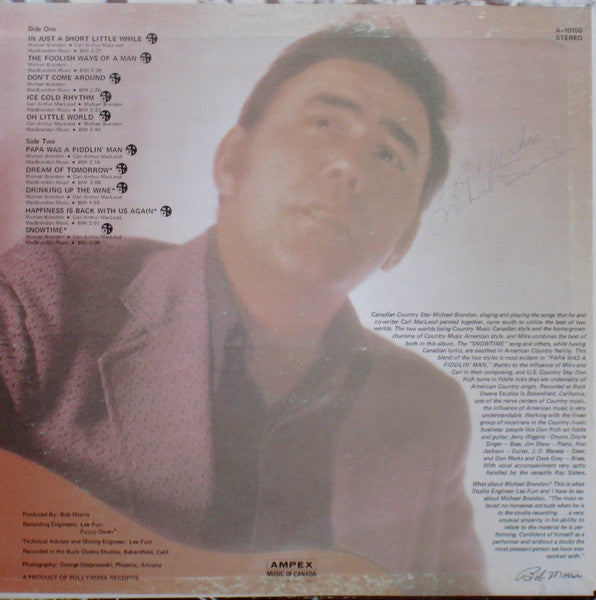 Michael Brandon (3) : In Just A Short Little While (LP, Album)