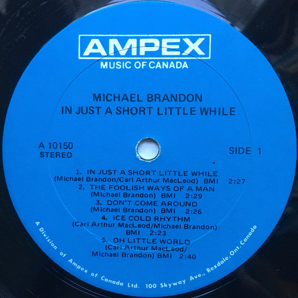 Michael Brandon (3) : In Just A Short Little While (LP, Album)