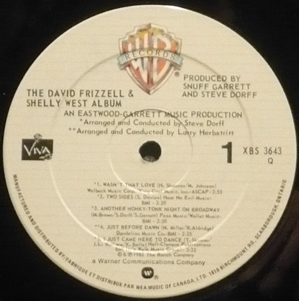 David Frizzell & Shelly West : The David Frizzell And Shelly West Album (LP)