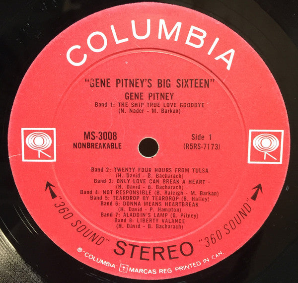 Gene Pitney : Gene Pitney's Big Sixteen (LP, Comp, RE)
