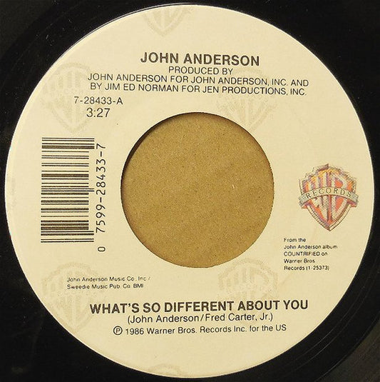 John Anderson (3) : What's So Different About You (7", Single)