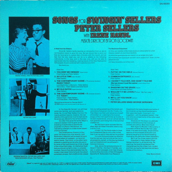 Peter Sellers : Songs For Swingin' Sellers (LP, Album, RE)