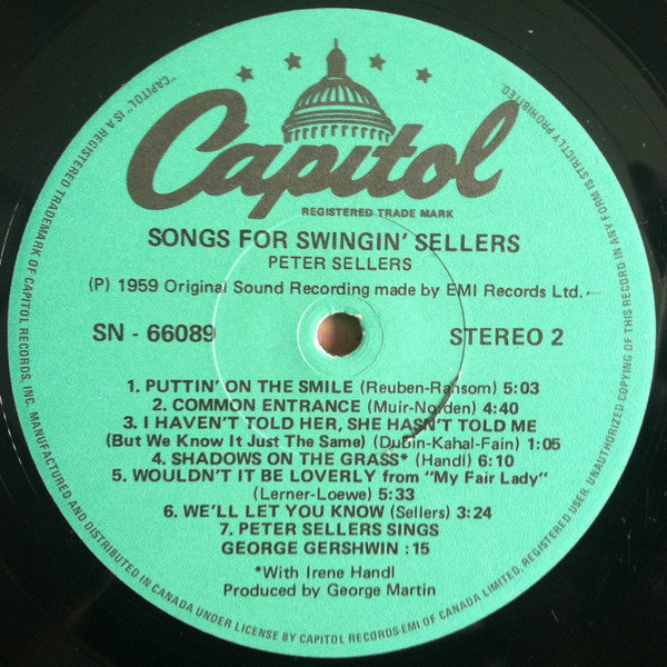 Peter Sellers : Songs For Swingin' Sellers (LP, Album, RE)
