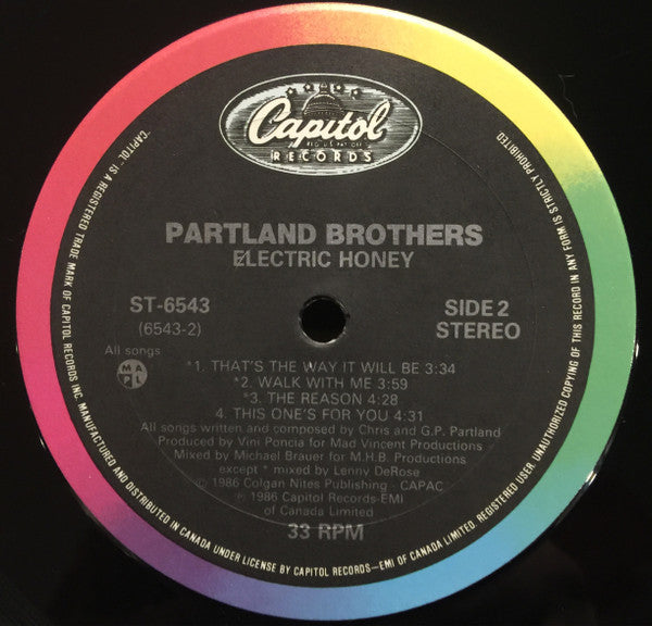Partland Brothers* : Electric Honey (LP, Album)