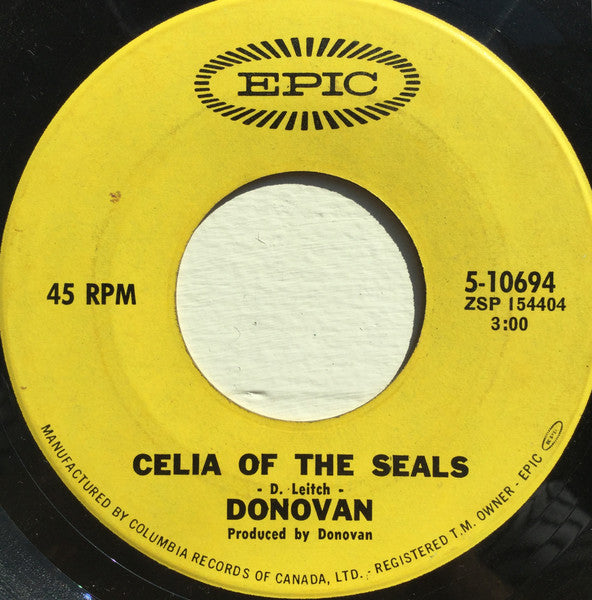 Donovan : Celia Of The Seals (7", Single)