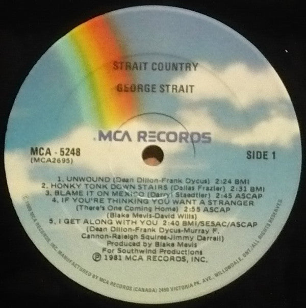 George Strait : Strait Country (LP, Album)