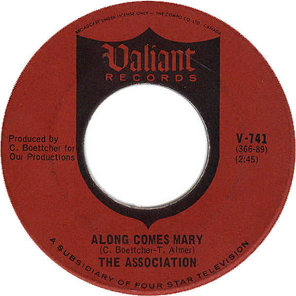The Association (2) : Along Comes Mary (7", Single)