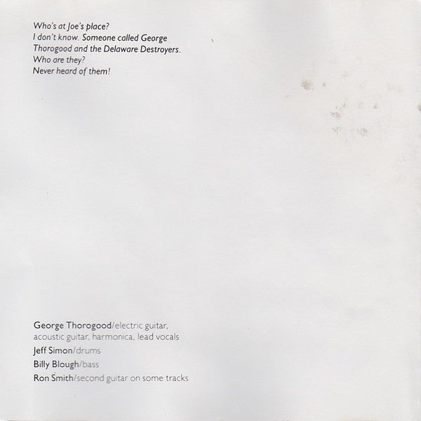 George Thorogood And The Destroyers* : George Thorogood And The Destroyers (CD, Album, RE)