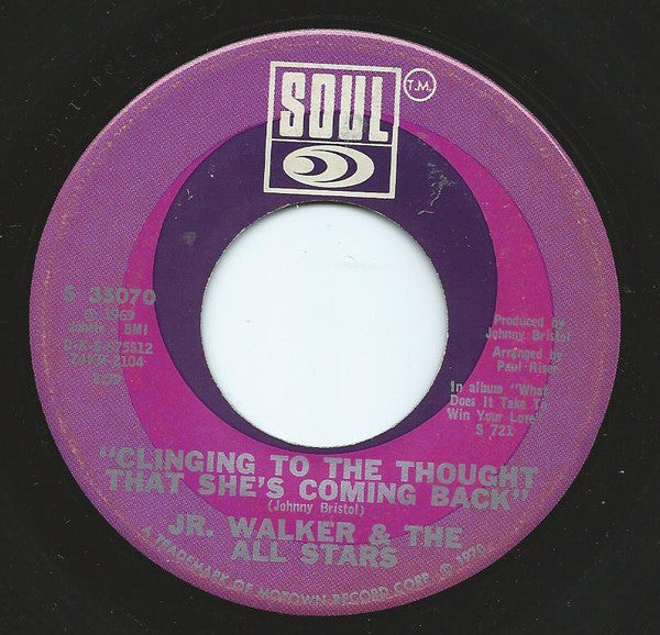 Jr. Walker & The All Stars* : Gotta Hold On To This Feeling / Clinging To The Thought That She's Coming Back (7", Single, Hol)