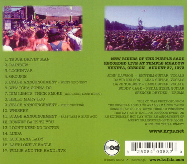 New Riders Of The Purple Sage : Veneta, Oregon August 27, 1972 (CD, Album)