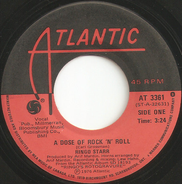 Ringo Starr : A Dose Of Rock'n'Roll / Cryin' (7", Single)
