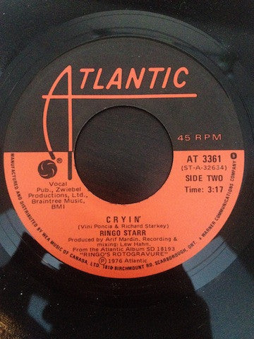 Ringo Starr : A Dose Of Rock'n'Roll / Cryin' (7", Single)