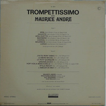 Maurice André - Johann Sebastian Bach - Antonio Vivaldi : Trompettissimo No 1 (Maurice André Sa Trompette, Son Orgue Et Ses Rythmes) (LP, Album, Mono)