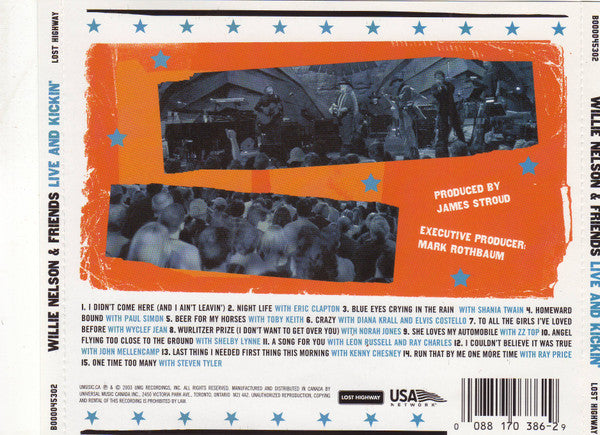 Willie Nelson & Guests : Live And Kickin' (CD, Album)