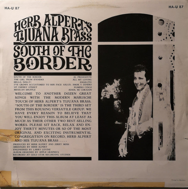 Herb Alpert's Tijuana Brass* : South Of The Border (LP, Album, Mono)