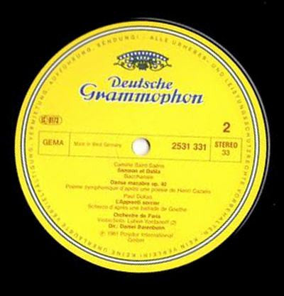 Hector Berlioz / Paul Dukas / Camille Saint-Saëns / Daniel Barenboim, Orchestre De Paris : Französische Orchesterstücke (LP)