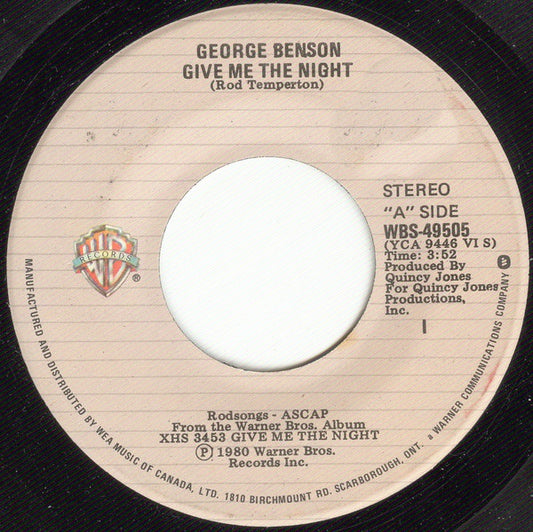 George Benson : Give Me The Night (7")