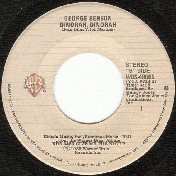 George Benson : Give Me The Night (7")