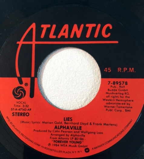 Alphaville : Forever Young (7", Single)