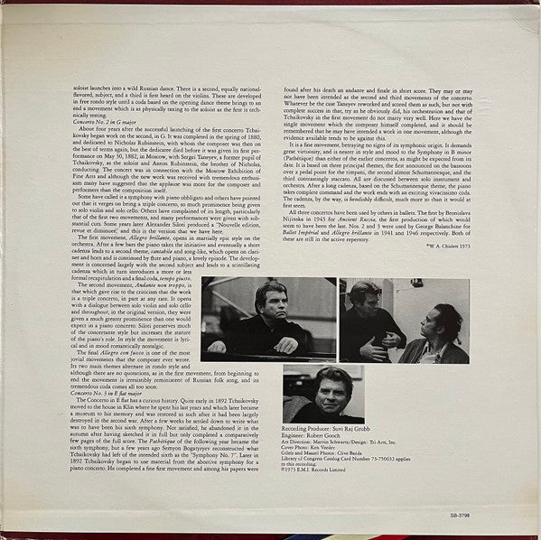 Tchaikovsky* / Emil Gilels / New Philharmonia Orchestra / Lorin Maazel : The Three Piano Concertos: No. 1 in B Flat Minor / No. 2 in G / No. 3 in E Flat (2xLP, Album, Gat)