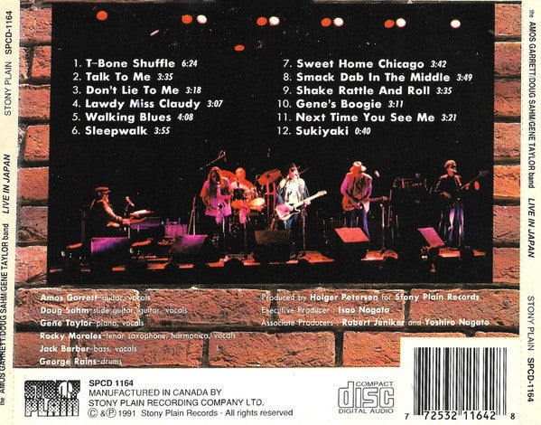The Amos Garrett, Doug Sahm, Gene Taylor Band : Live In Japan (CD, Shape, Album)