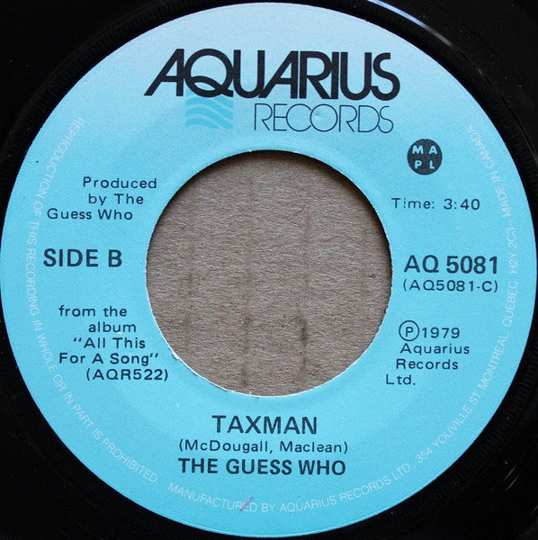 The Guess Who : Sharin' Love / Taxman (7", Single)