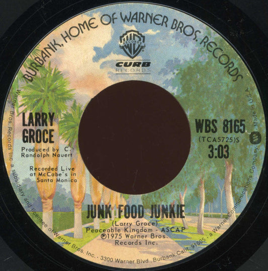 Larry Groce : Junk Food Junkie (7", Styrene, San)