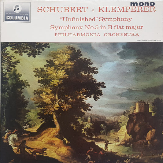 Schubert*, Philharmonia Orchestra, Otto Klemperer : Schubert Symphonines Nos. 5 And 8 (LP, Mono, Lar)