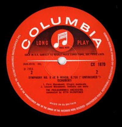 Schubert*, Philharmonia Orchestra, Otto Klemperer : Schubert Symphonines Nos. 5 And 8 (LP, Mono, Lar)