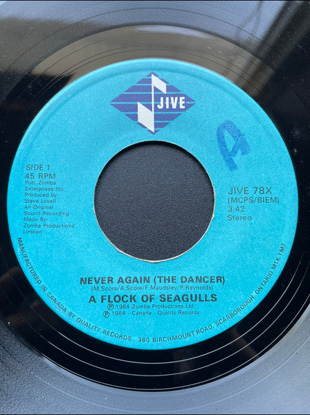 A Flock Of Seagulls : Never Again (The Dancer) (7", Single)