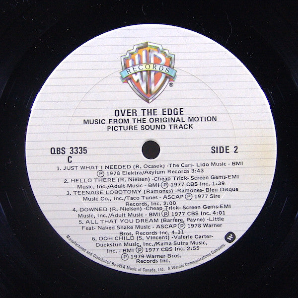 Various : Over The Edge (Original Sound Track) (LP, Comp)