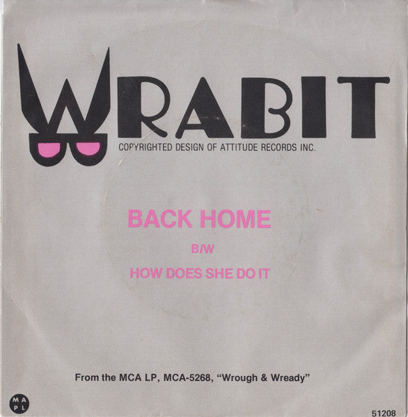 Wrabit : Back Home (7", Single)