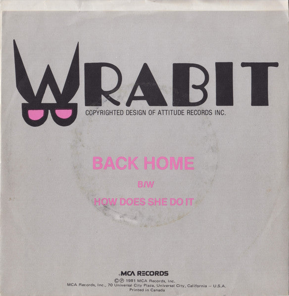 Wrabit : Back Home (7", Single)