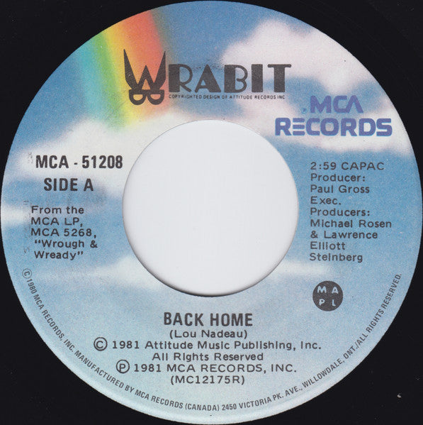 Wrabit : Back Home (7", Single)