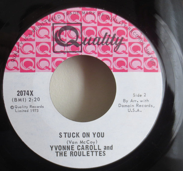 Yvonne Carroll And The Rollettes : Gee What A Guy  (7", Mono, RE)