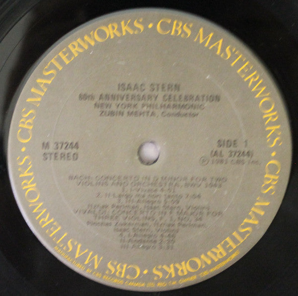 Isaac Stern, Pinchas Zukerman, Itzhak Perlman, Zubin Mehta, New York Philharmonic : Isaac Stern 60th Anniversary Celebration (LP)