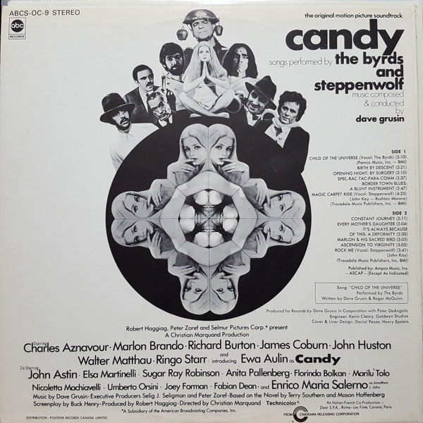 The Byrds And Steppenwolf Music Composed & Conducted By Dave Grusin : Candy (The Original Motion Picture Soundtrack) (LP)
