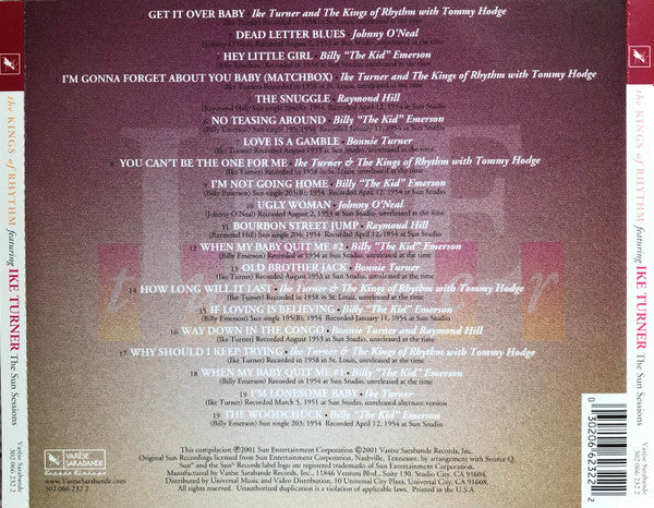 The Kings Of Rhythm Featuring Ike Turner* : The Sun Sessions (CD, Comp)