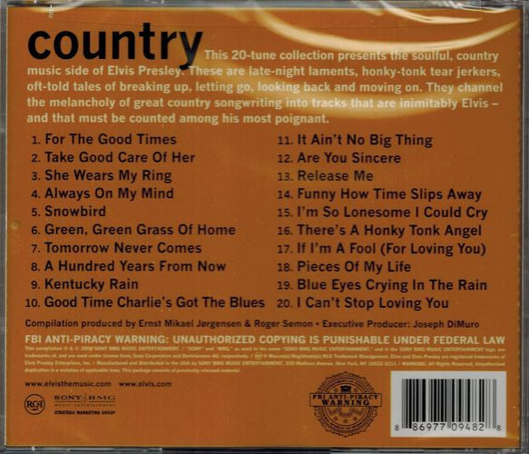 Elvis Presley : Elvis Country (CD, Comp)