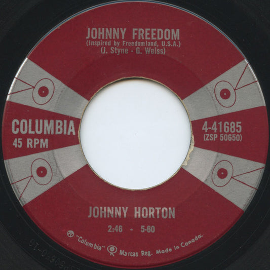 Johnny Horton : Johnny Freedom / Comanche (7")
