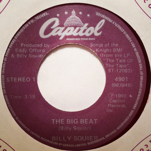 Billy Squier : The Big Beat (7", Single)