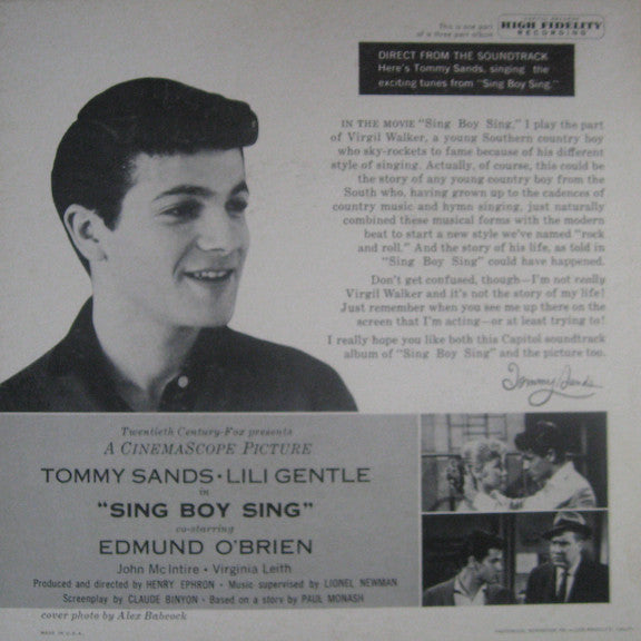 Tommy Sands : Sing Boy Sing (Part 3) (7", EP, Mono)