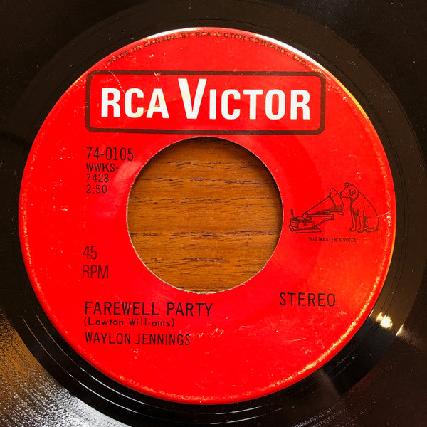 Waylon Jennings : Something's Wrong In California / Farewell Party (7", Single)