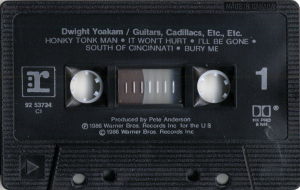 Dwight Yoakam : Guitars, Cadillacs, Etc., Etc. (Cass, Album, Dol)