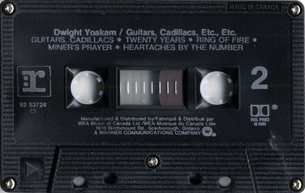 Dwight Yoakam : Guitars, Cadillacs, Etc., Etc. (Cass, Album, Dol)